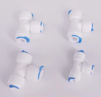 Pasuje do 1/4 "3/8" OD Tube Tee 3 sposoby równy reduktor Pushfit złączka akwarium odwrócona osmoza RO dozownik do wody System