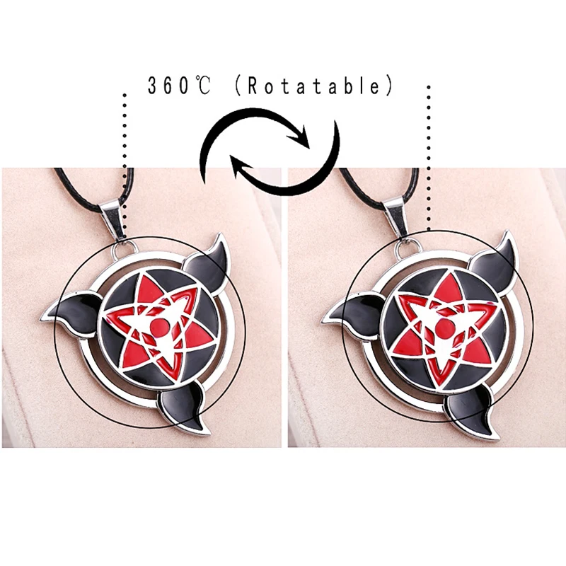 Ожерелье Naruto поворотное колье Uchiha Sasuke Mangekyou sharшаринган для женщин и мужчин