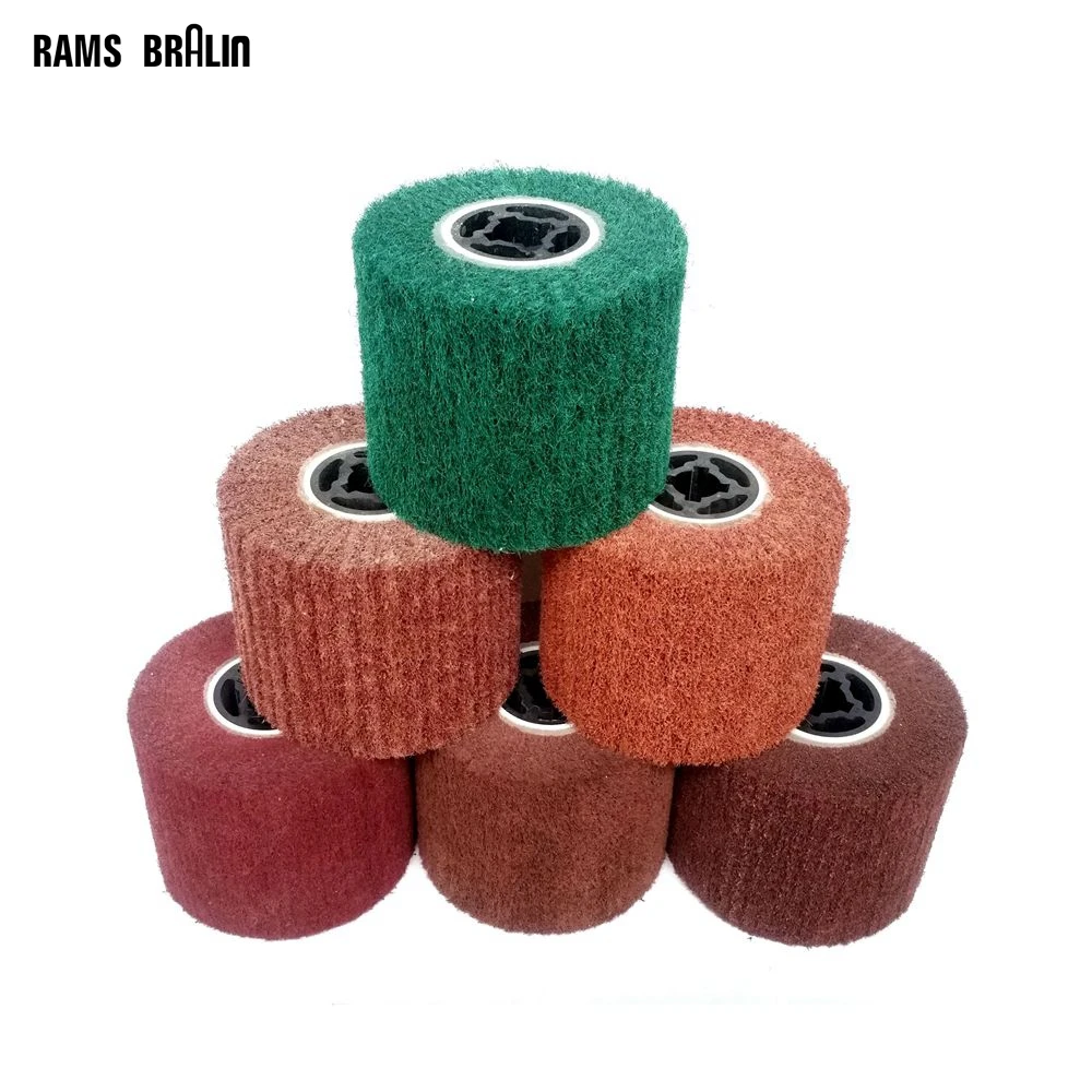 Buy 120*100*19mm Non Woven Nylon Flap Brush Satin