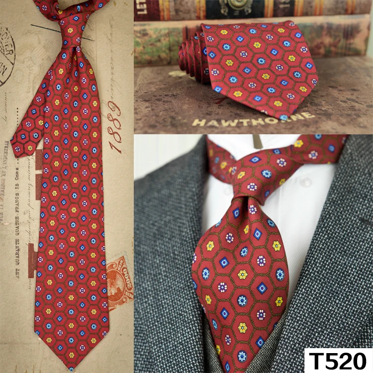 Галстуки с принтом винтажный узор абстрактный характер многоцветный 10 см мужской галстук шелк печать ручная работа уникальный
