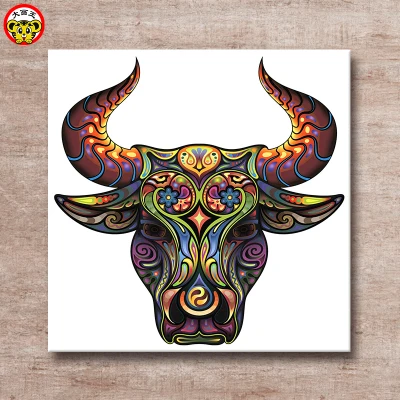 

painting by numbers art paint by number Picture in home wall art canvas Spanish DIY bull color