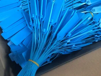 

1000PCS Waterproof Plastic Traceability UHF RFID Ribbon Seal Tag Zip Tie Cable Label Tag For Packaging Tracking