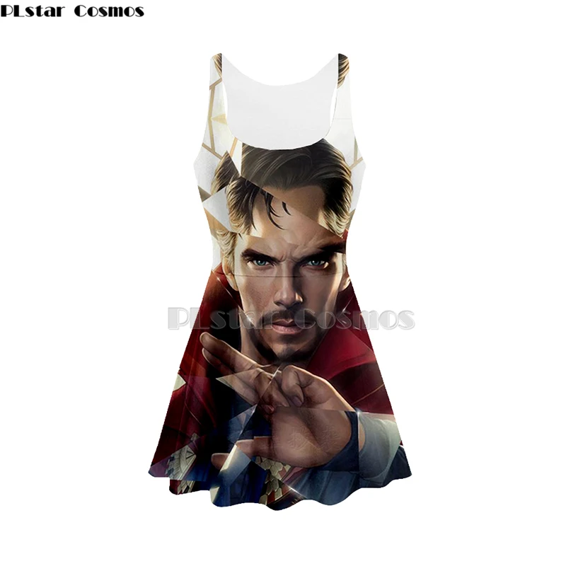 

3D Print marvel Anime women Summer women's clothing tank top dress sleeveless dress Doctor Strange the Avengers 3d dress