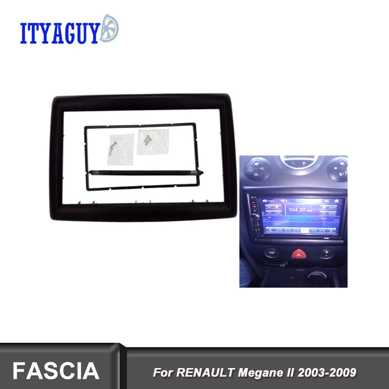 Fascias для RENAULT Megane II 2003-2009 Автомагнитола 2DIN рамка Стерео отделка комплект панель приборная панель установка Лицевая панель