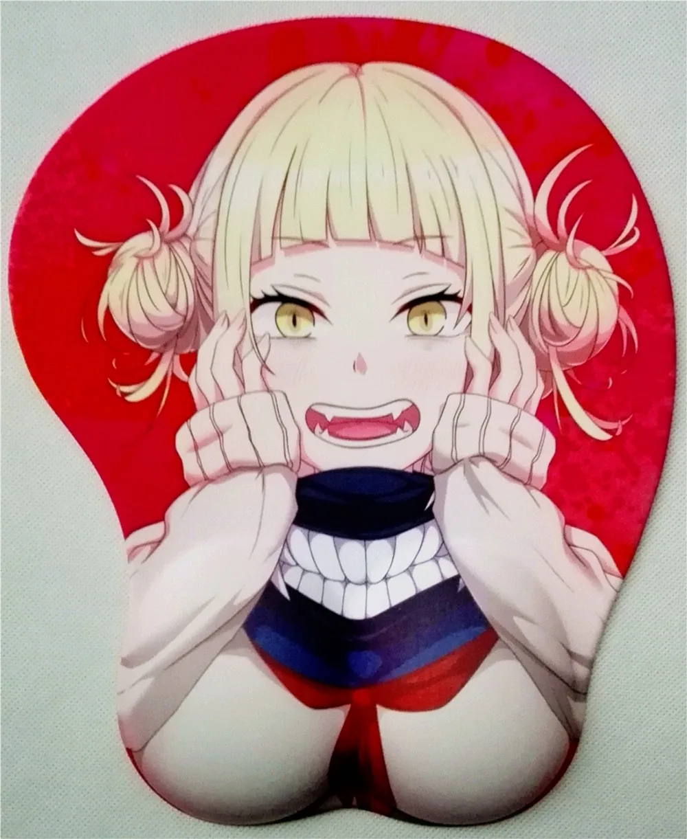 2019 new version Japanese anime silicone 3d mouse pad Lycra fabric wristbands Cartoon Creative sexy mouse pad Chest mouse pad