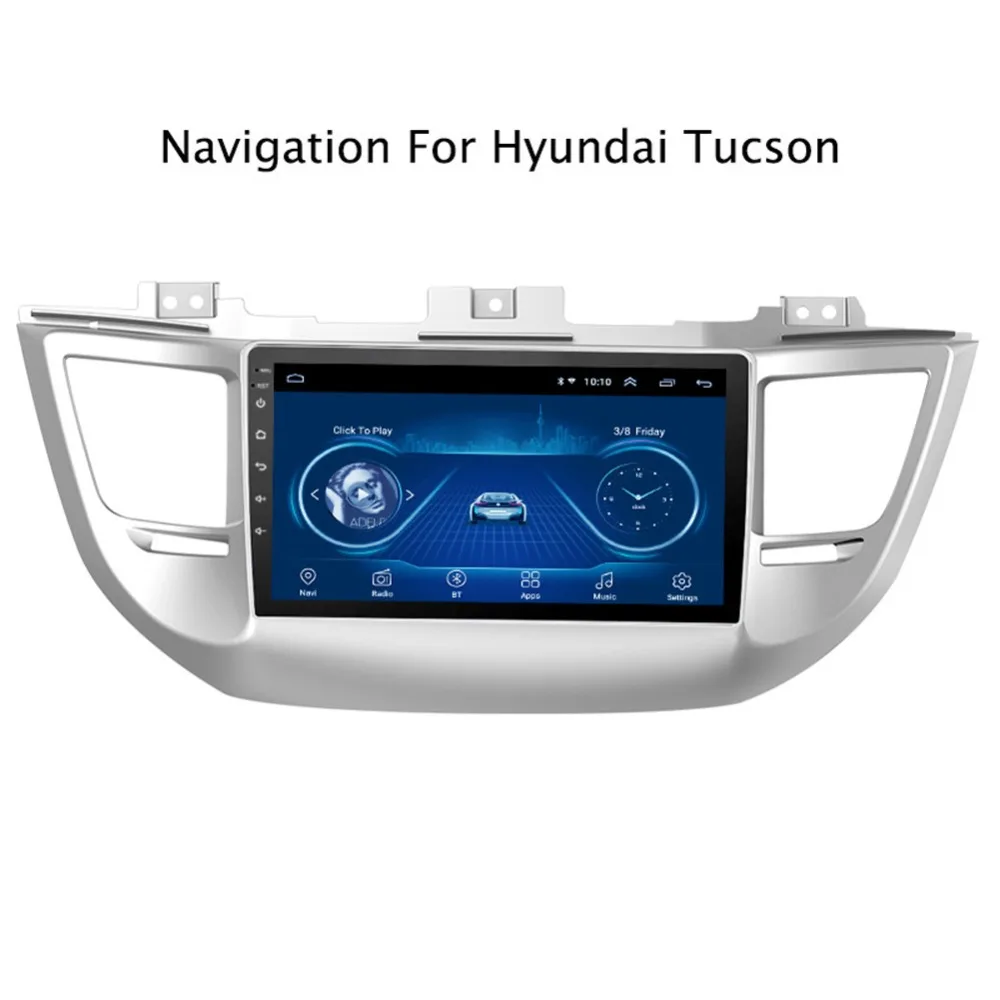 " супер тонкий сенсорный экран Android 8,1 радио gps навигация для hyundai Tucson ix35 HU стерео система с Bluetooth