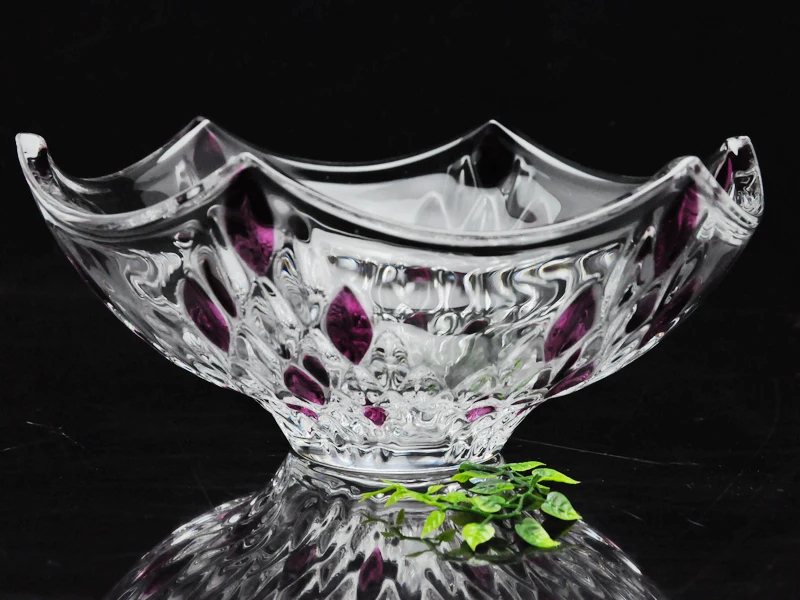 Модная большая Фруктовая тарелка, миска для фруктов, домашний хрустальный стеклянный лоток для сухих фруктов