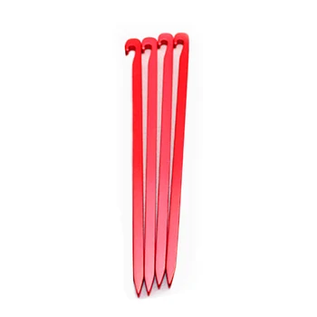 

4Pcs Aluminum Outdoor Square Camping Equipment Nail Peg Ground Nail Peg Camping Hiking Traveling Equipment