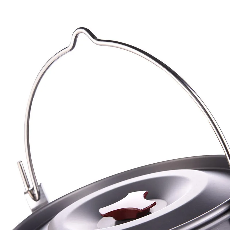 5l ollas Sartenes acampar al aire libre Utensilios de cocina colgante picnic pot pan aleación de aluminio estufa de camping herramienta
