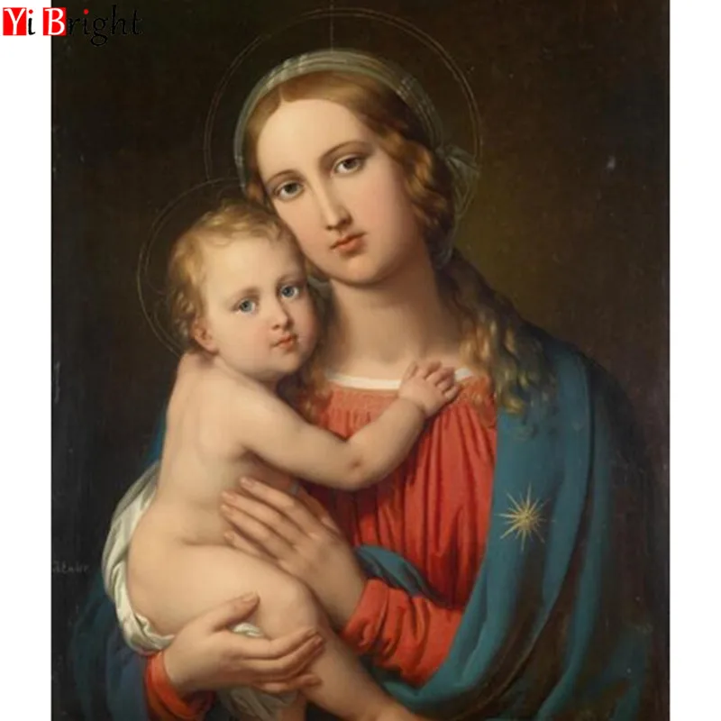 

Religious DIY diamond painting icon full Round dirll inlaid 5D diamond embroidery religion fashion cross stitch XY1