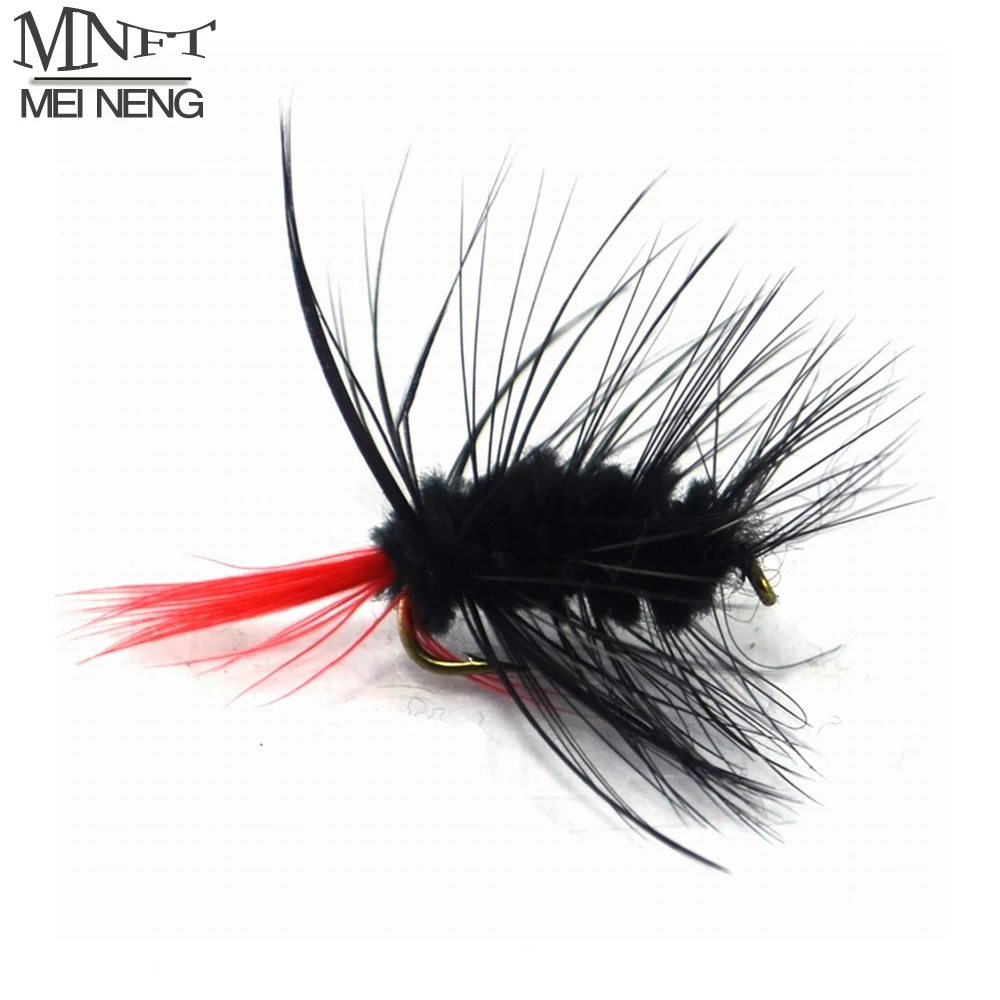 

MNFT 10PCS 10# Black Bugger Emerger Red Tail Trout Flies Fly Fishing Mayfly Dry Fly