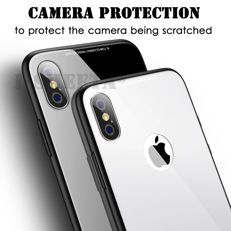 Противоударный 9H мягкий бампер из закаленного стекла Жесткий Чехол для iPhone X XS Max