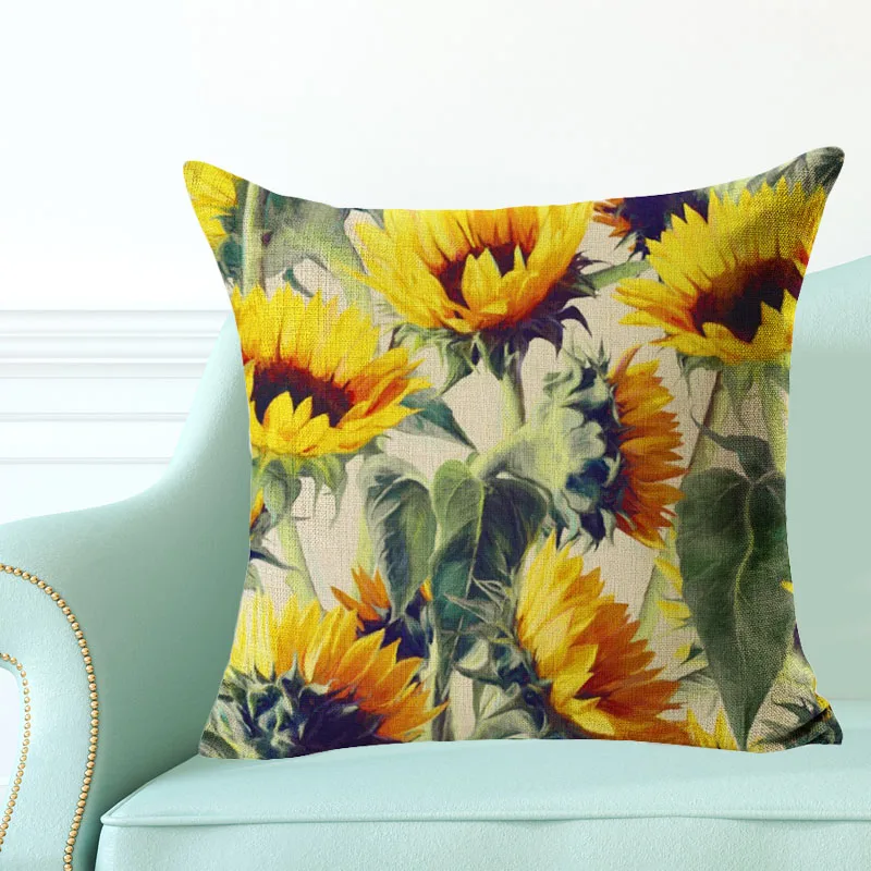 Decorative-Cushion-Cover-Beautiful-Flower-Patten-Home-Sofa-Car-Throw-Pillowcase-Cover-Funda-Cojines-Sunflower-Rose (3)