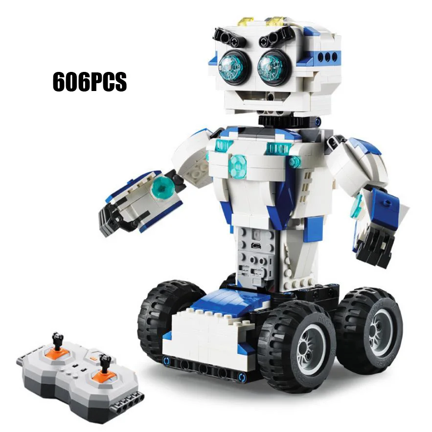Hot smart DADA 2.4Ghz rc transformation Dancing Robot building block 2in1 Drilling vehicle model bricks radio remote control toy