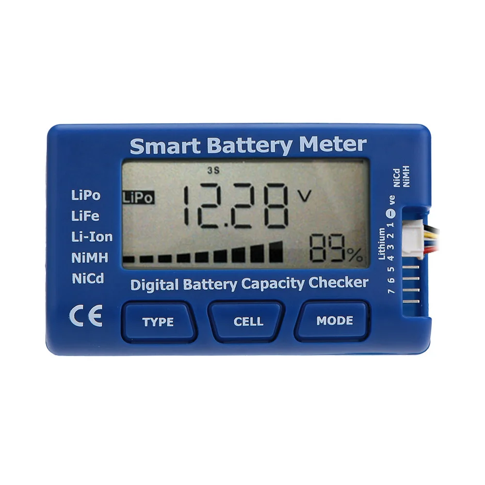 

High Quality Smart Digital RC Battery Capacity Checker for LiFe Li-ion NiMH NiCd LiPo Battery RC Car Drone Quadcopter Parts