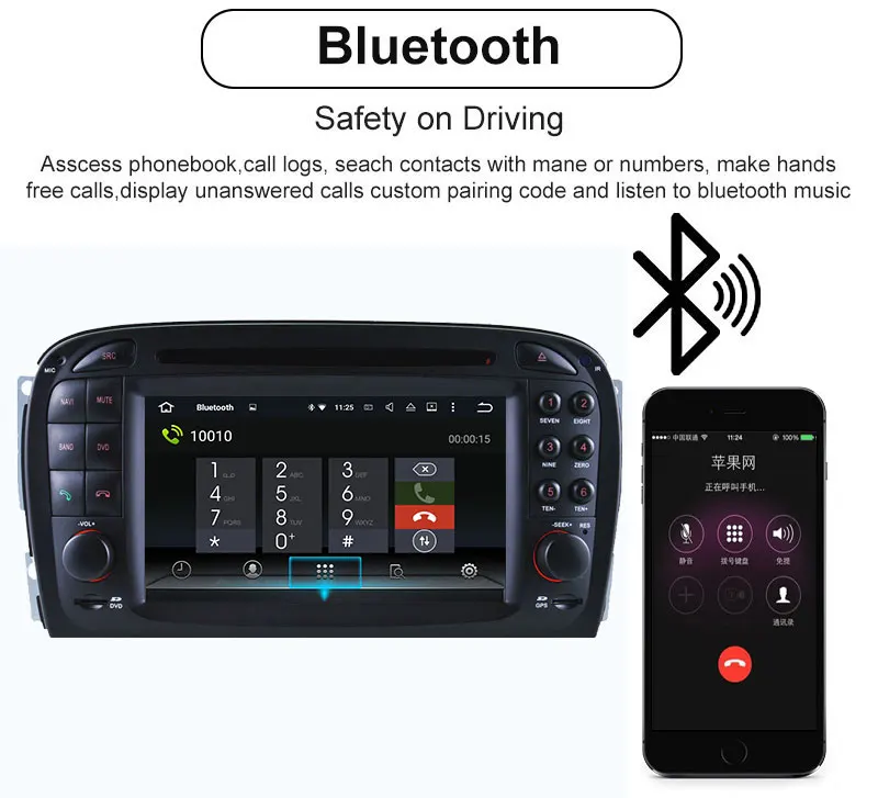 Excellent Aotsr Android 8.0 Car DVD player Headunit For Mercedes Benz SL R230 SL500 2001-2007 multimedia Navigation radio GPS 2 di 9