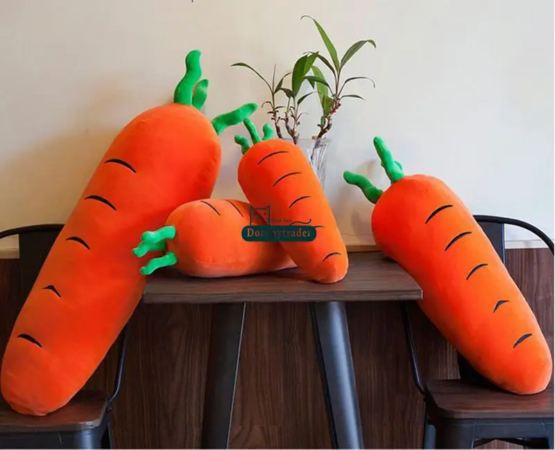 Dorimytrader New Lovely Soft Cartoon Carrot Plush Pillow Simulated Anime Carrots Cushion Doll Vegetables Toy 39inch 100cm DY61728 (16)