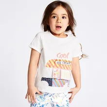 Детская одежда новая летняя детская одежда нижняя рубашка трикотажная футболка с короткими рукавами из чистого хлопка для девочек