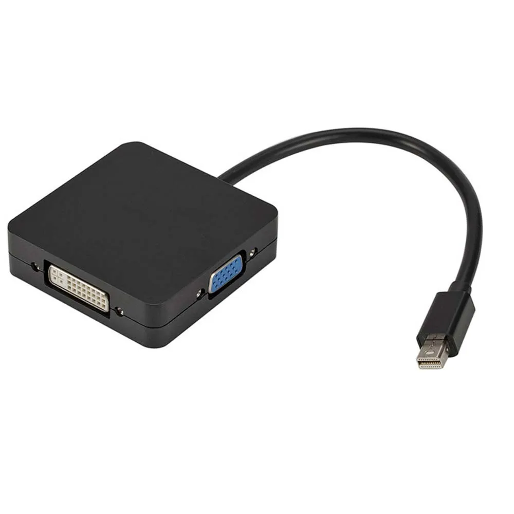 YuBeter 3 в 1 MINI DP DisplayPort Thunderbolt к VGA, HDMI, DVI Дисплей Порты и разъёмы Кабель адаптер для MacBook Проектор Монитор персонального компьютера