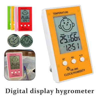

Home Supplies Thermometer hygrometer LCD Clock Digital Temperature meter humidity meter -9.9C~50C 10RH~99RH