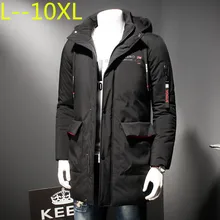 Высокое качество Теплая мужская зимняя куртка ветрозащитная Повседневная Верхняя одежда толстое пальто средней длинны Мужская парка 10XL 8XL 6XL 5XL 4XL