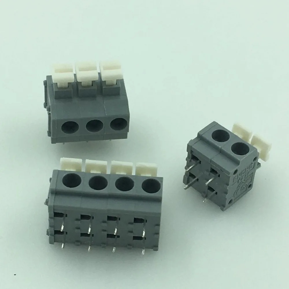 100pcs Screw free PCB terminal block Spring loaded type 235 3.81mm ...