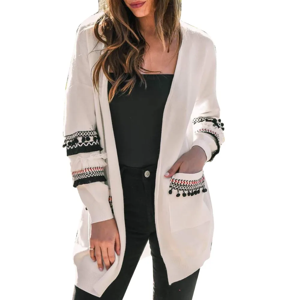 

Harajuku Long Cardigan Ladies 2018 Spring Fashion Knit Sweater Women Large Coat Casual Black Jacket Winter Clothing Sweater