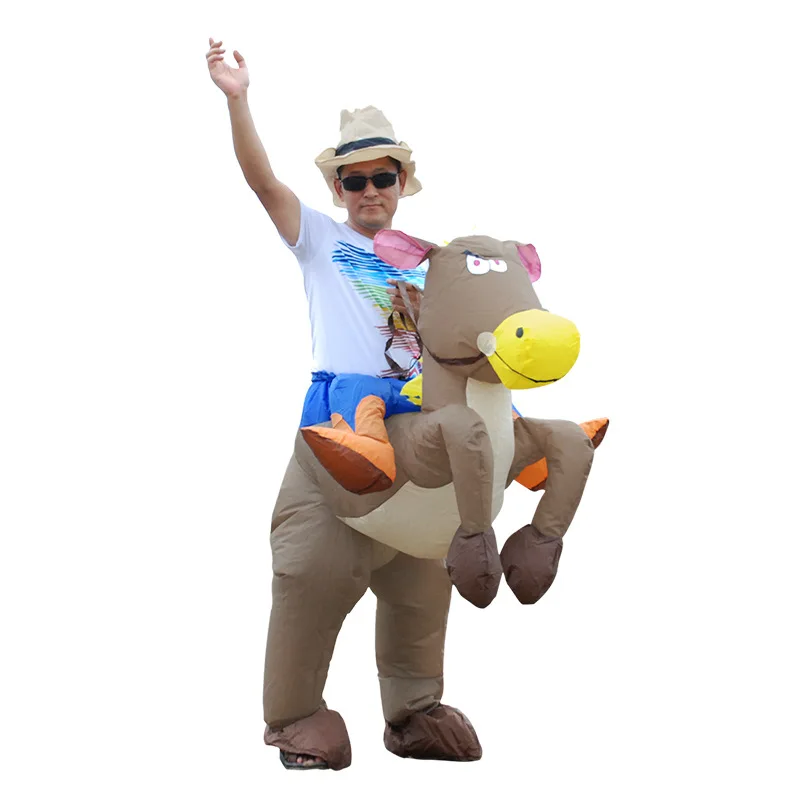 Kids Adult Carnival Purim Costume Inflatable Donkey Costume Fan Operated Adult Cosplay Animal Rider Kids Adult Carnival Purim Costume Inflatable Donkey Costume Fan Operated Adult Cosplay Animal Rider