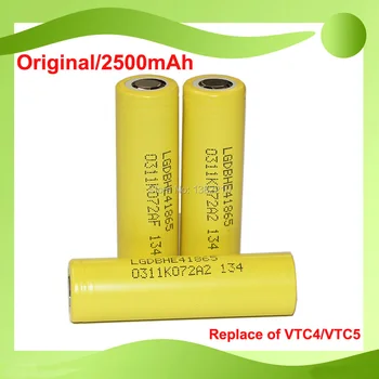 

Free shipping!!20PCS/LOT Genuine 3.6V 18650 HE4 2500mAh continuous 20A pulse 30A discharge power battery for LG