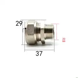 16/20 мм ID/OD PEX-AL-PEX трубки x 1/2 "BSPP Мужской Никель покрытием латунный фитинг для трубы, соединительная муфта разъем адаптера