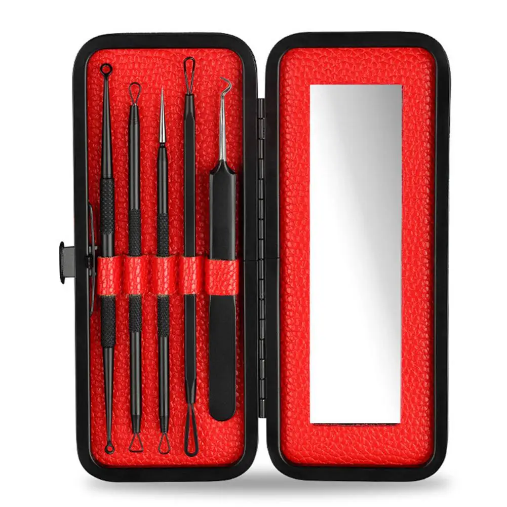 

BellyLady 5PCS Stainless Steel Professional Blackhead Remover Needle Acne Blemish Comedone Extractor Tool Kit