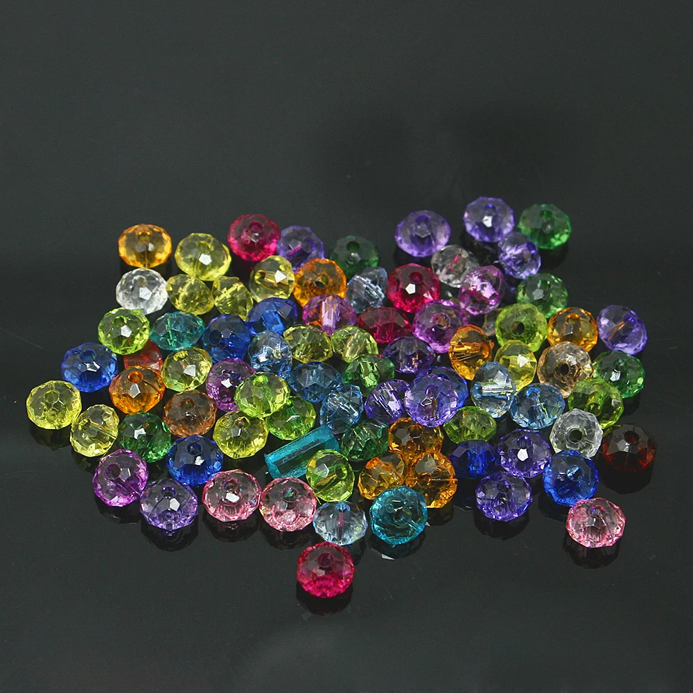 

New Arrival 6mm 50g(Approx 515pcs) Random Mixed Color Acrylic Round Beads for DIY Plastic Bead Bracelet Necklace Jewelry Craft