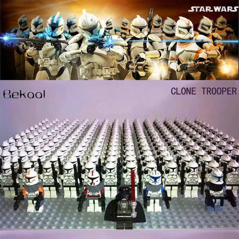 

STAR WARS Imperial Wolfpack Commander Fox Captain Rex Custom Storm Clone Trooper Compatible mini toys kid block 21pcs/lot