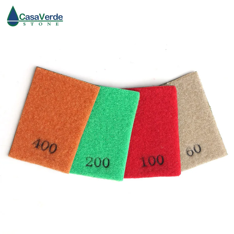 Electroplated 90* 55mm hand polishing pads for stone diamond abrasive pads