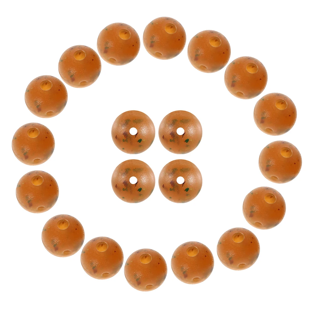 20PCS Plastic Block Beads Round Shaped Bead Fishing Lure Bait Beads