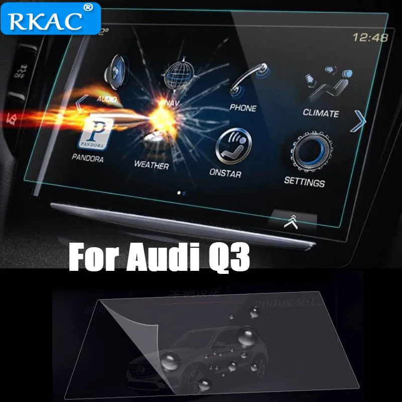 Стайлинг автомобиля RKAC 6 5/7 дюймов экран GPS навигации стальная стеклянная