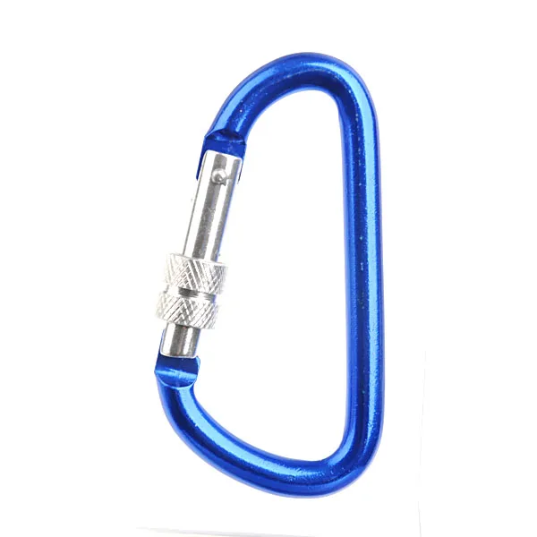 

D-lock Carabiner Buckle for Outdoor Camping Climbing Hiking (Blue)