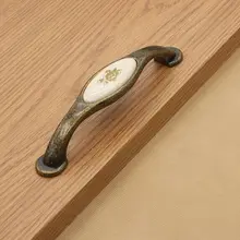 128mm ceramic kitchen cabinet handles bronze dresser pull antique brass drawer cupboard furniture hareware handles pull knob
