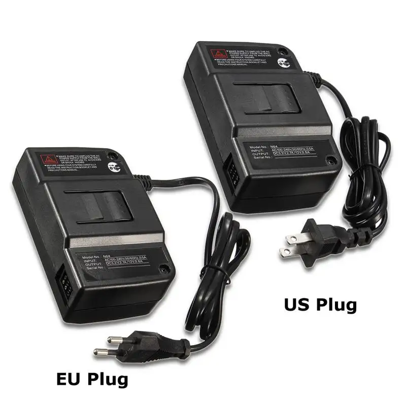 EU/US Plug AC100-245V DC адаптер питания зарядное устройство настенное зарядное устройство для nintendo 64 для N64 консоли черный