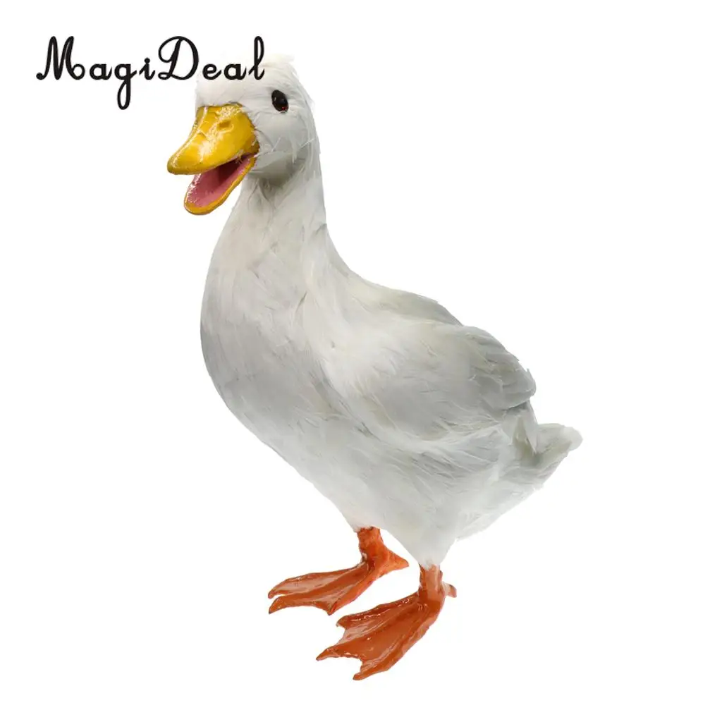 MagiDeal Various Realistic Duck Ornament Figure Outdoor Home Garden Water Pond Decoration DIY Vivid Artificial Feather Craft