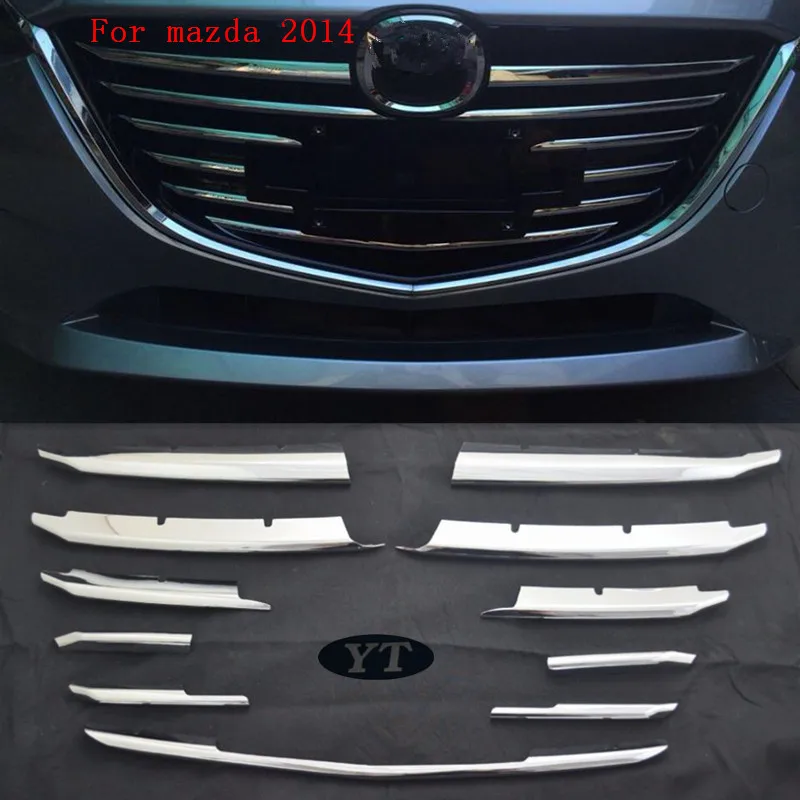 

Front grille trims for Mazda 3 2014 2015,Type B ,11pcs/set ,auto accessories