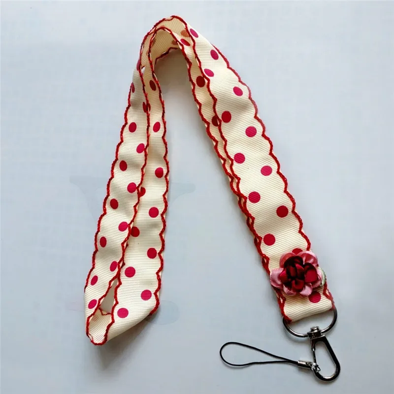 DIY милый розовый шейный шнурок для ключей ремешки с петлей ключ Cuello мобильный телефон чехол ID Брелоки для ключей в виде карт Kawaii длинные ремни Landyard