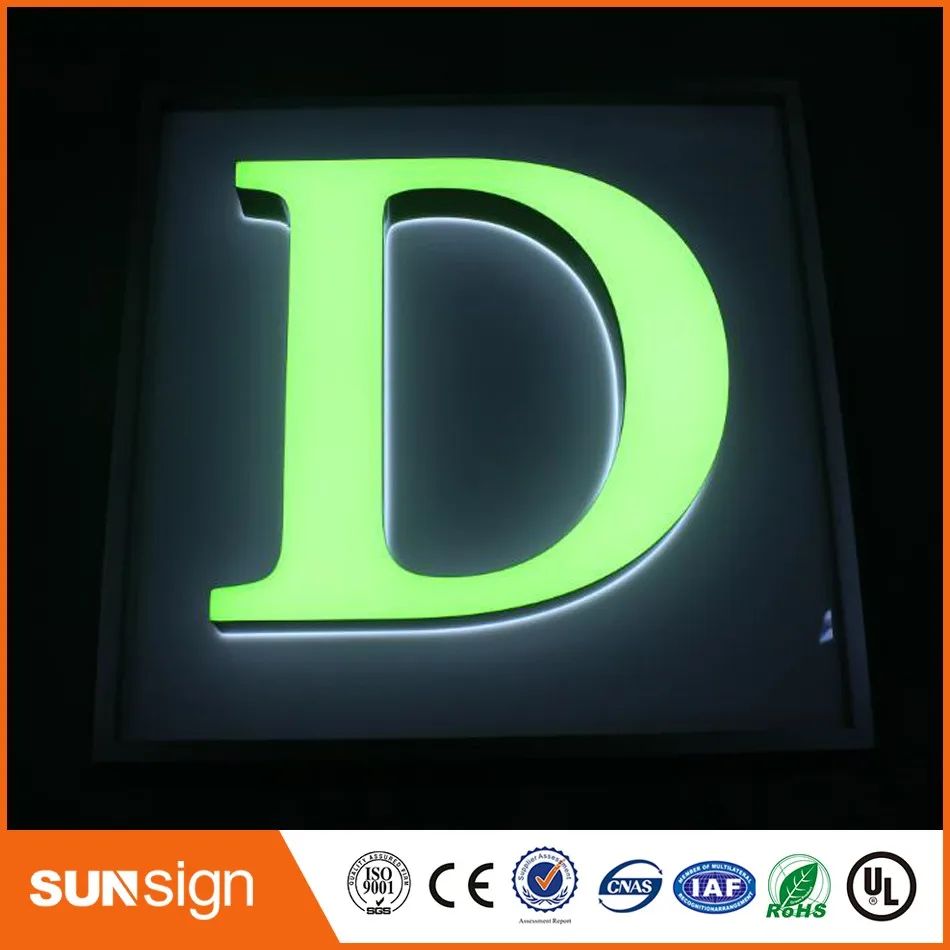 Custom acrylic 3D Dimensional Letters sign with LED light