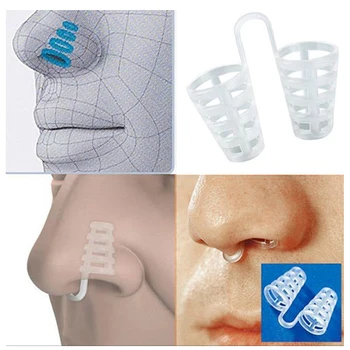 

4PCS health care anti-mite silicone mini snoring device breathing nose clip sleep aid device stop snoring night sleep tool hot