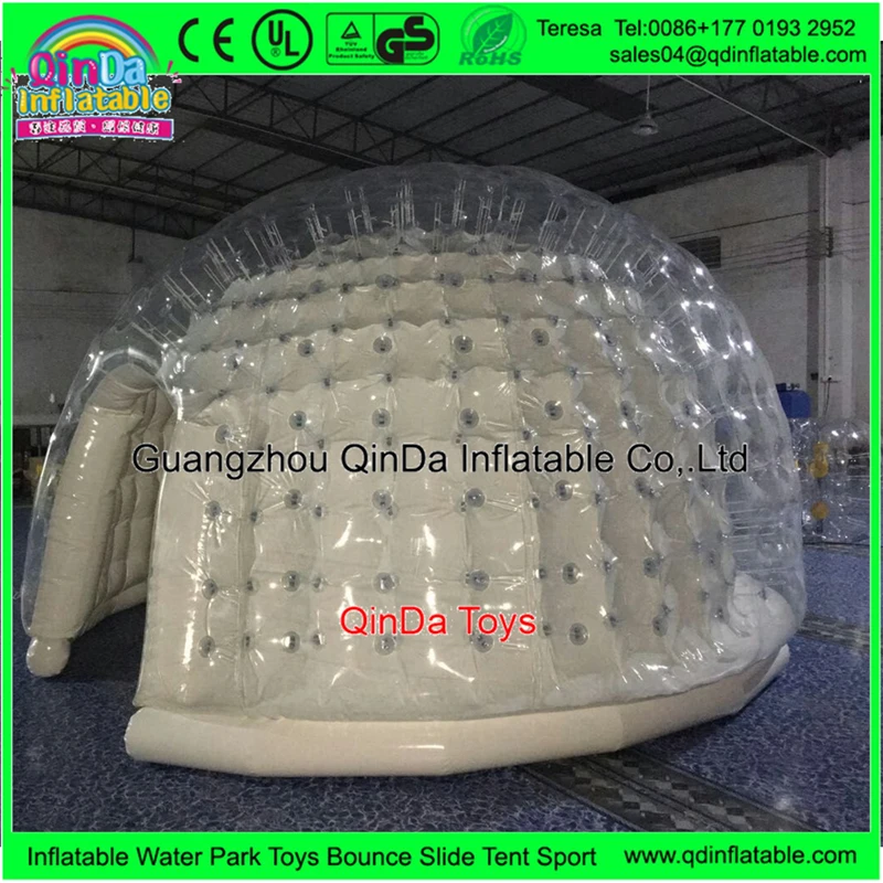Inflatable double layer bubble tent03