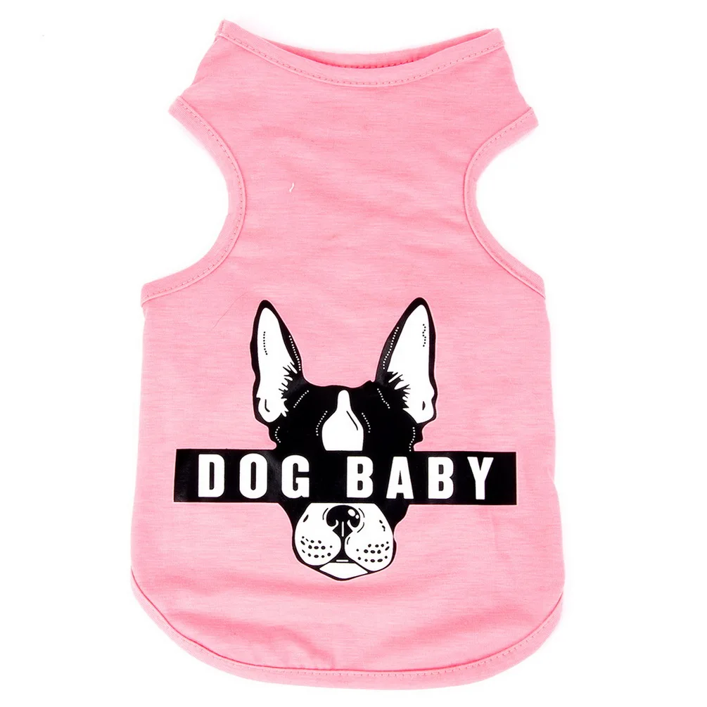 Летний жилет для маленькой собаки/кошки собачки напечатаны хлопок мягкая футболка одежда для щенка(размер all все для маленького питомца