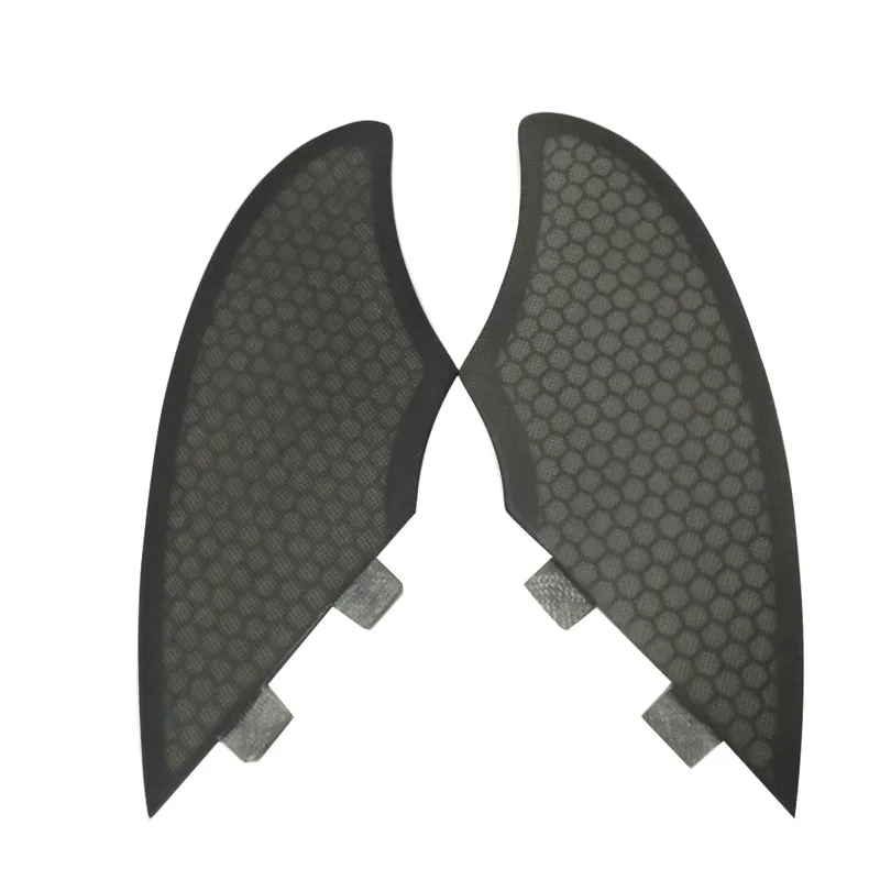 FCS Keel Fins black color Fiberglass twin fins set 2 pcs per