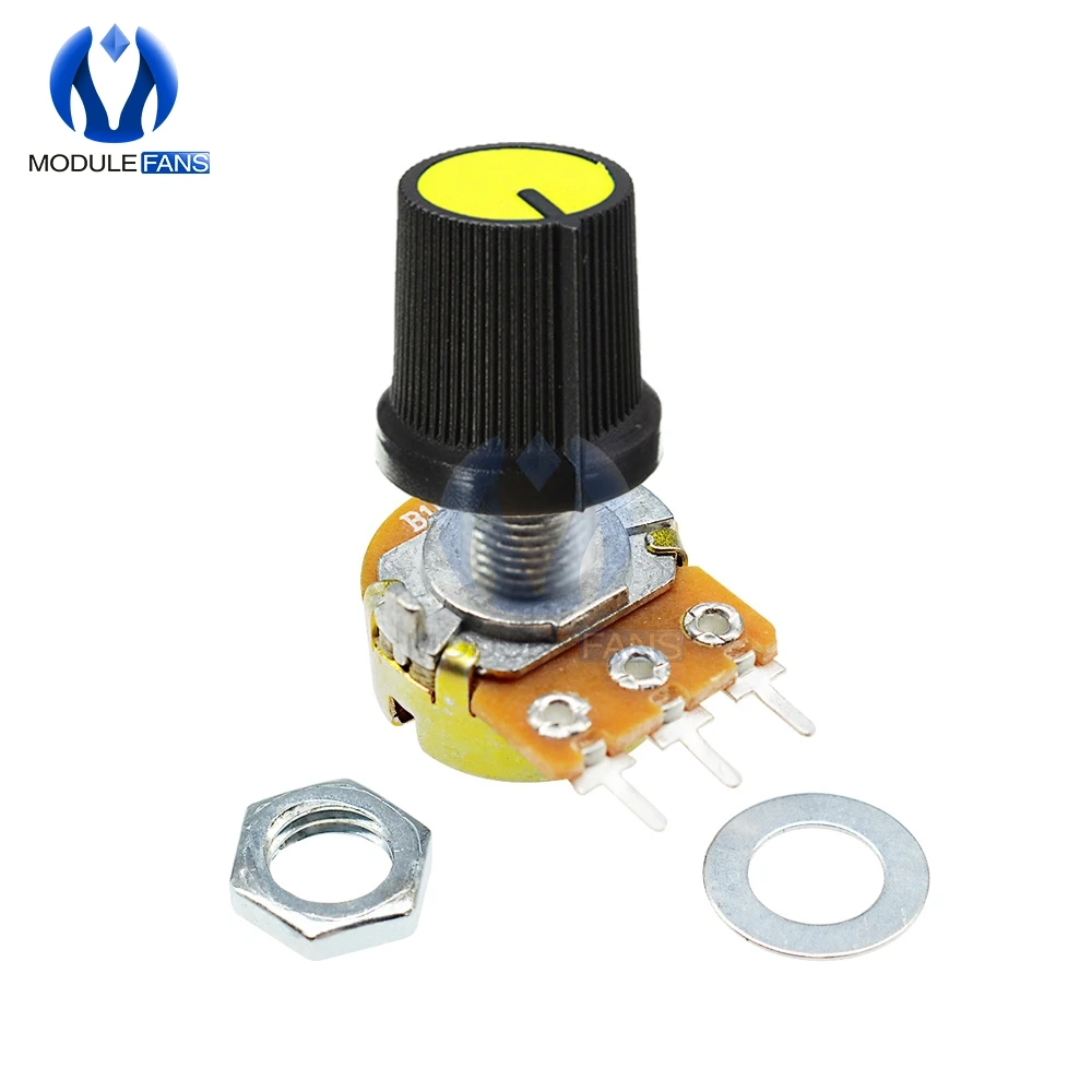

5PCS WH148 Rotary Potentiometer Ohm Linear Taper 3 Pin Potentiometer 3P 3PIN For Arduino With Cap 1K 5K 10K 20K 50K 100K 500K