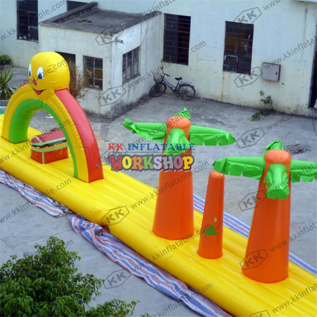 Water Pirate Clearance Theme , Inflatable Water Jump Obstacle Water Park Playground 1