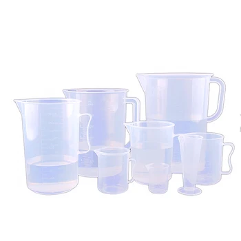 

Lab Water Liquid Container Plastic PP Laboratory Kitchen Measuring Beaker Jug With Spout and Handle Graduated Beaker Cup Mug
